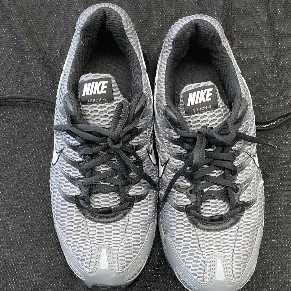 Nike Gray & Black Mesh Torch 4 Running Sneakers
